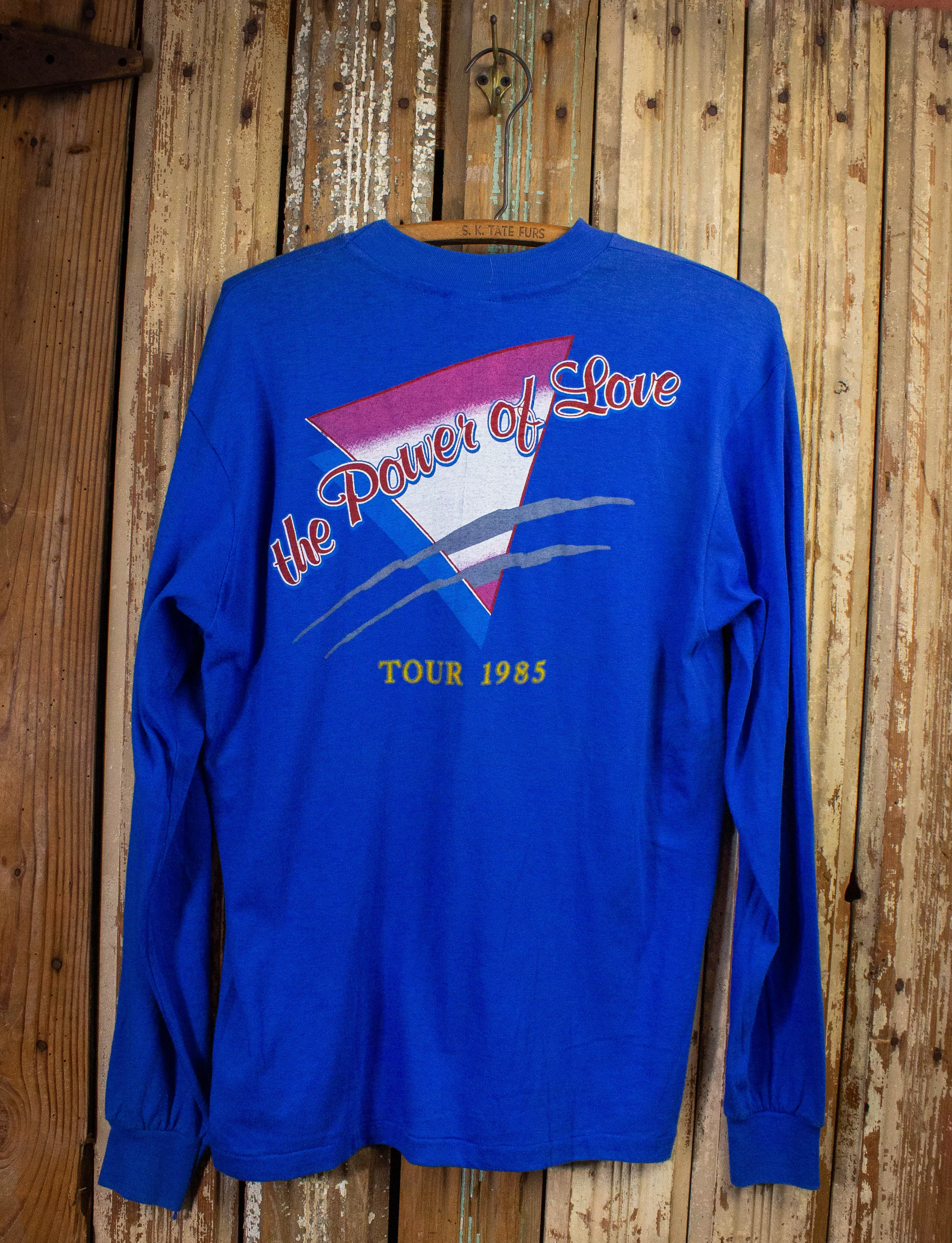 Vintage Air Supply Power Of Love Long Sleeve Concert T Shirt 1985 Blue Medium