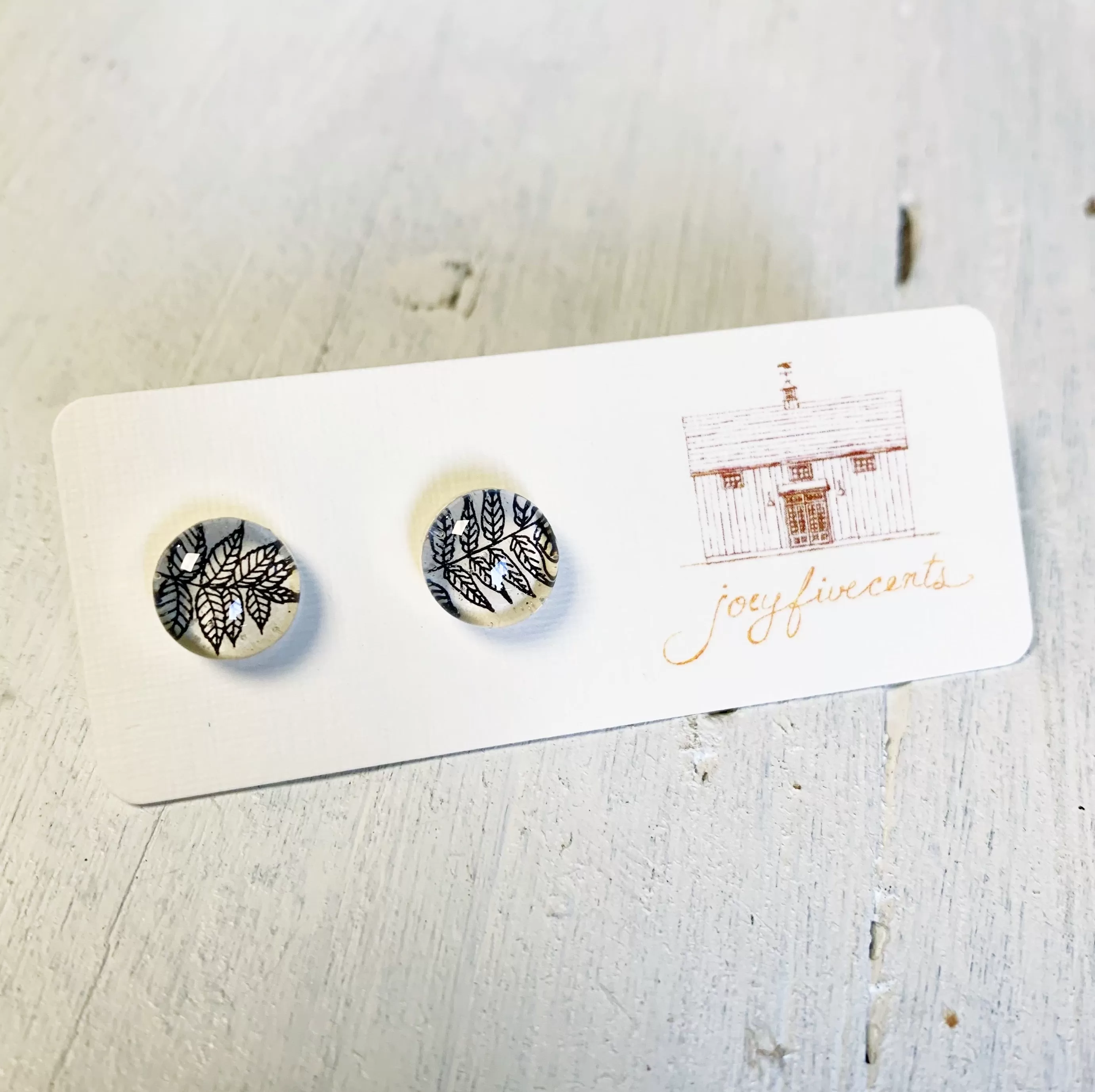 Vintage Imagery Small Circle Studs