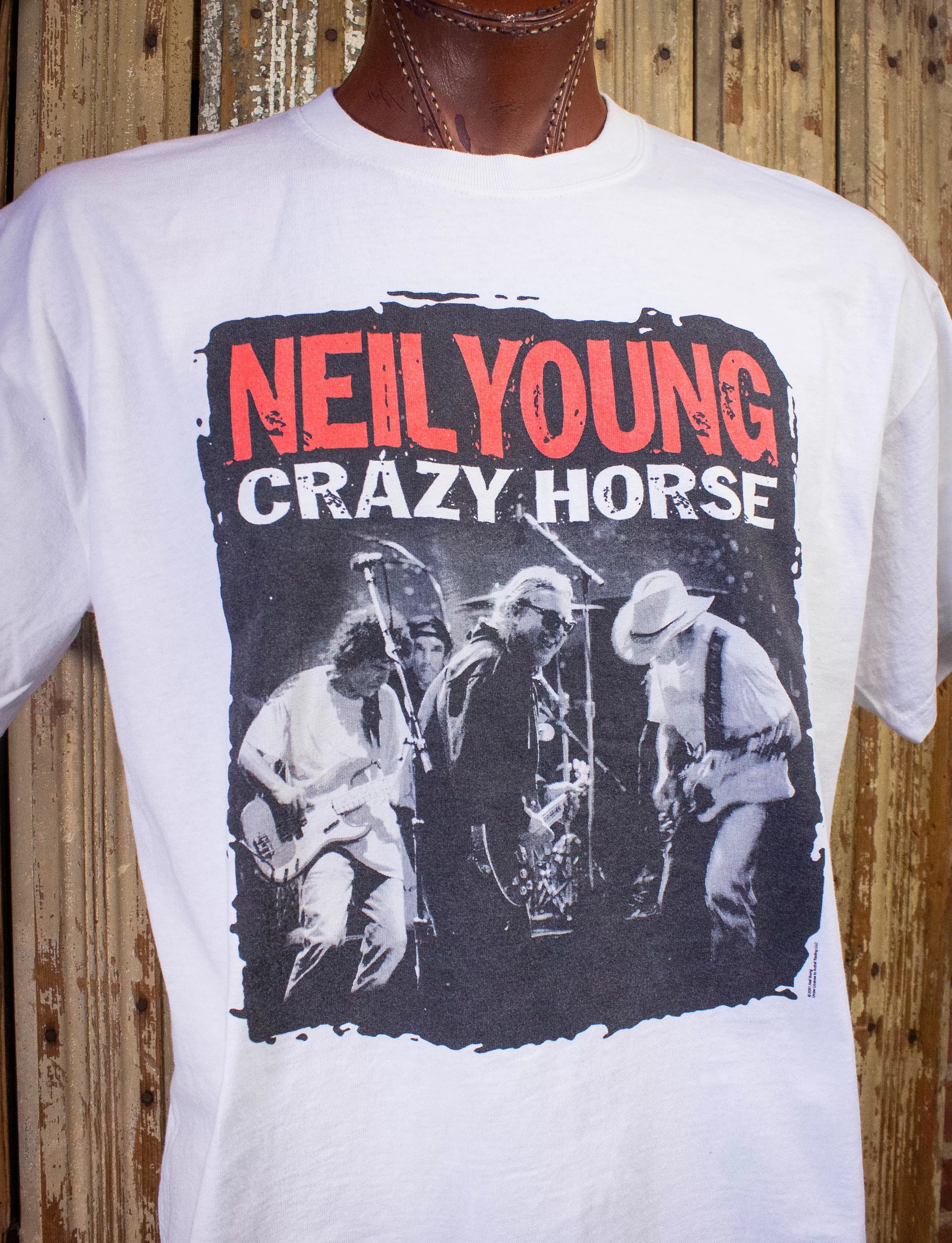 Vintage Neil Young Crazy Horse Concert T Shirt 2003 White XL