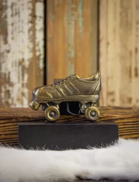 Vintage Roller Skate Brass Belt Buckle