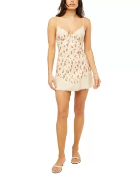 WeWoreWhat Lace Peplum Corset Linen-Blend Mini Dress