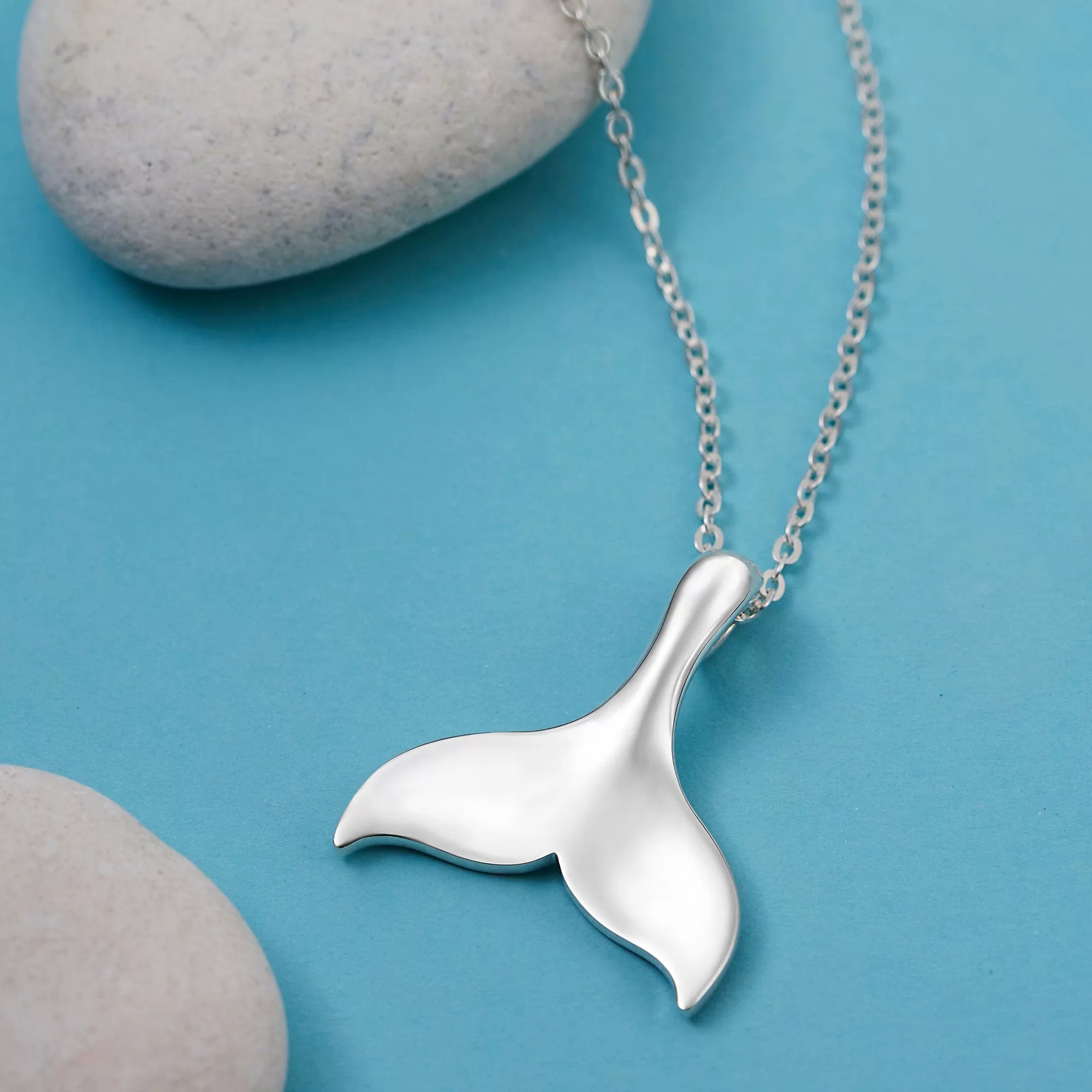 Whale Tail Necklace Sterling Silver Chain